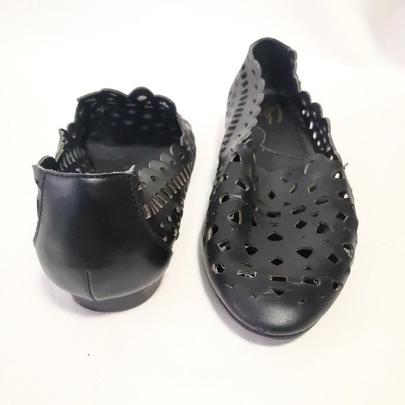 GH Bass Leather Laser Cut Flats Size 8.5 - Picture 11 of 15